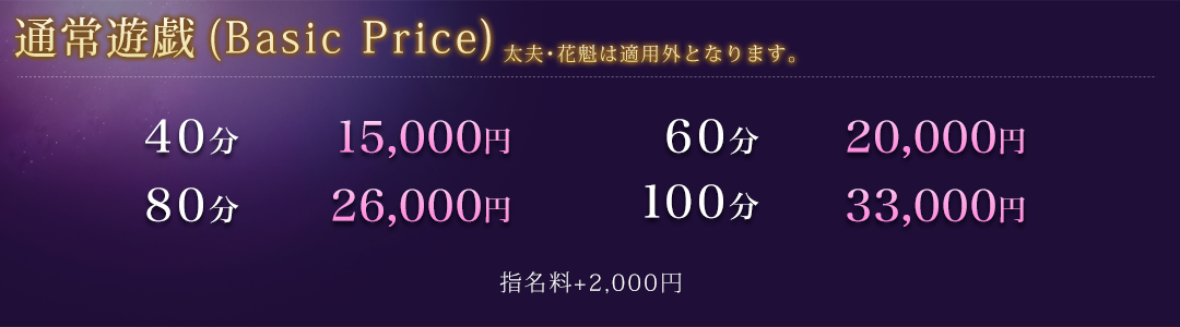 通常遊戯 (Basic Price)