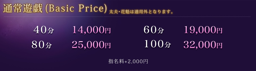 通常遊戯 (Basic Price)